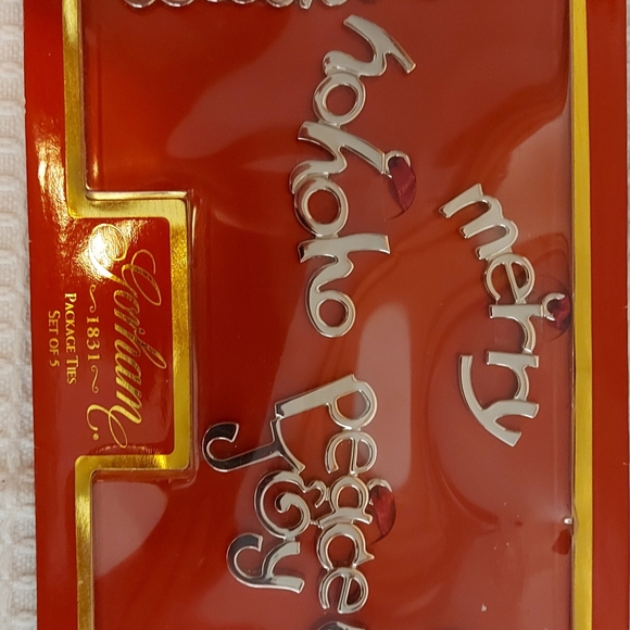 NWT Gorham 1831 Silver type metal Package or Gift Ties - set of 5 - Picture 5 of 7